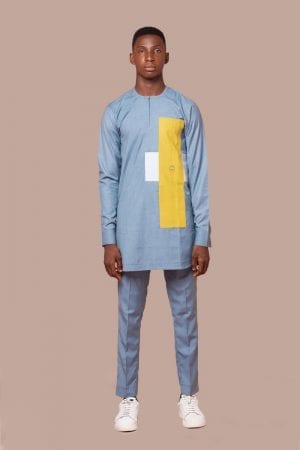VIRTUS - BLUE LONG SLEEVE KAFTAN