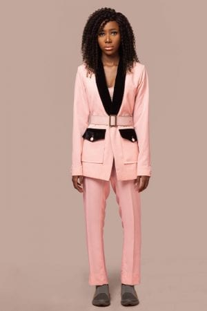 NERIO - PALE PINK ROLLING LAPEL TWO PIECE SUIT