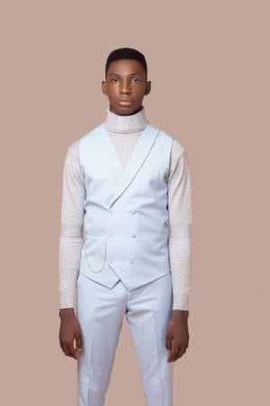 ALKE WAISTCOAT - PASTEL BLUE WAIST COAT