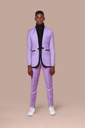 MAKHAI - PURPLE VIRGIN WOOL TWO PIECE SUIT