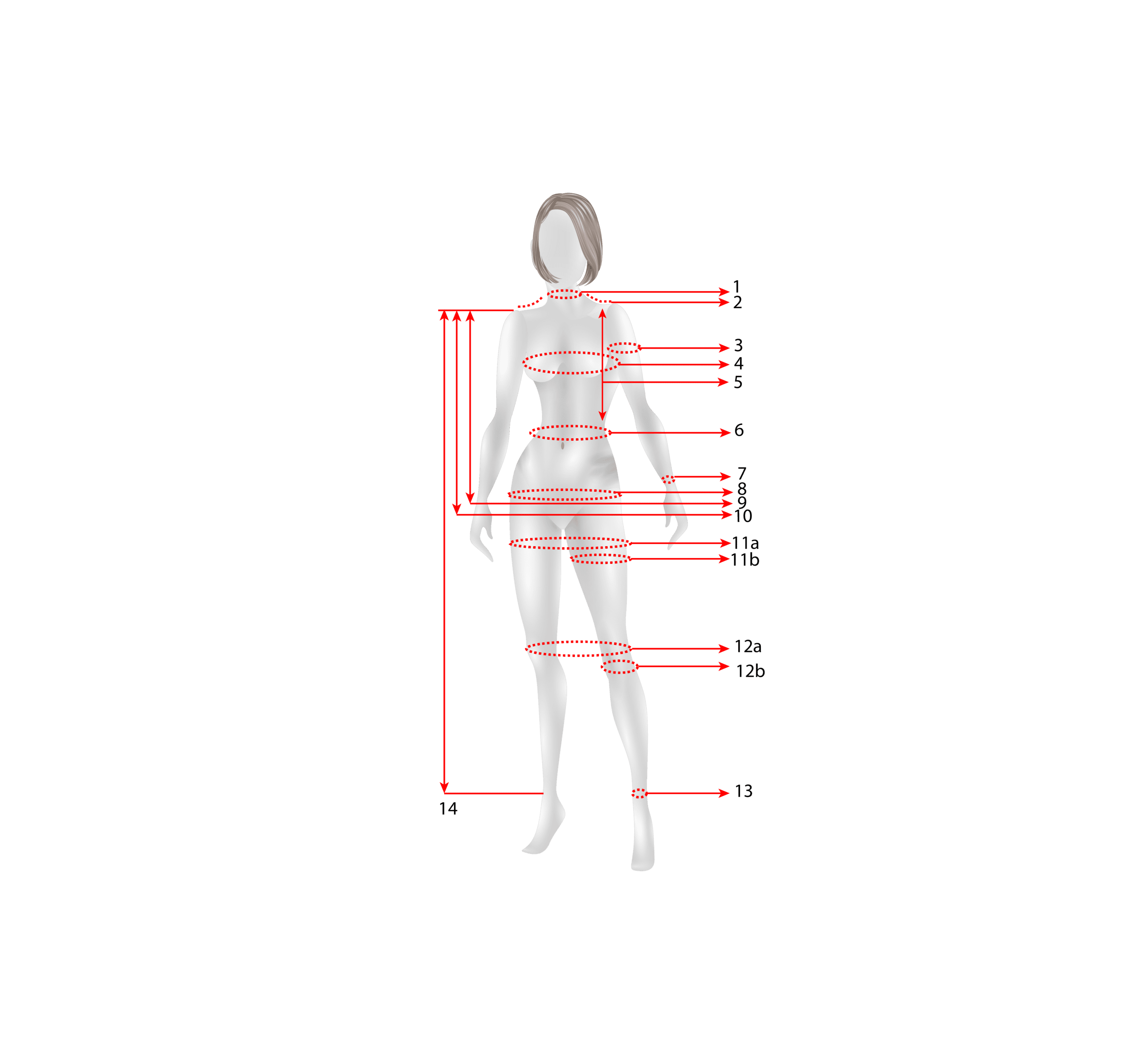 xfit Female bespoke size guide