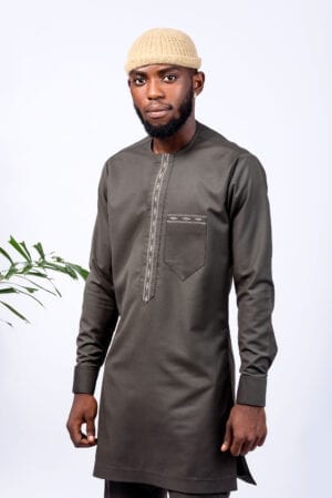 DARK GREEN SENATOR KAFTAN