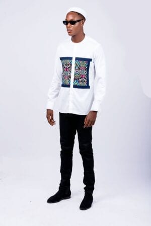 AZTEC DESIGN COTTON SHIRT