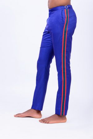 MARTIN LUTHER BLUE PINSTRIPE PANT TROUSERS